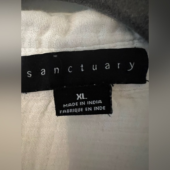 Sanctuary Textured White Shirt size XL (SKUK111) - Picture 4 of 12